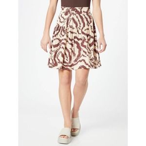 Soft Rebels Women’s Large Amora A-line Skirt Cream Brown‎ Gathered Pockets